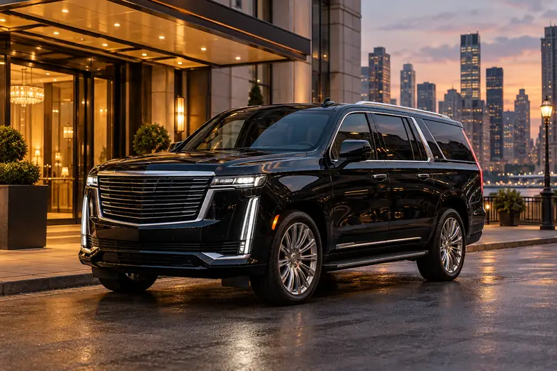 SUV de Lujo (Luxury SUV) con chofer en Nueva York — imagen ilustrativa